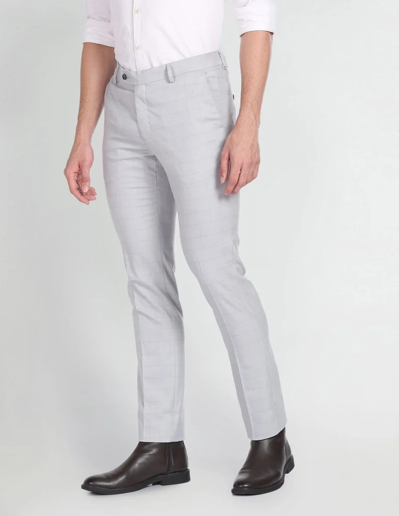 Smart Flex Outline Check Trousers