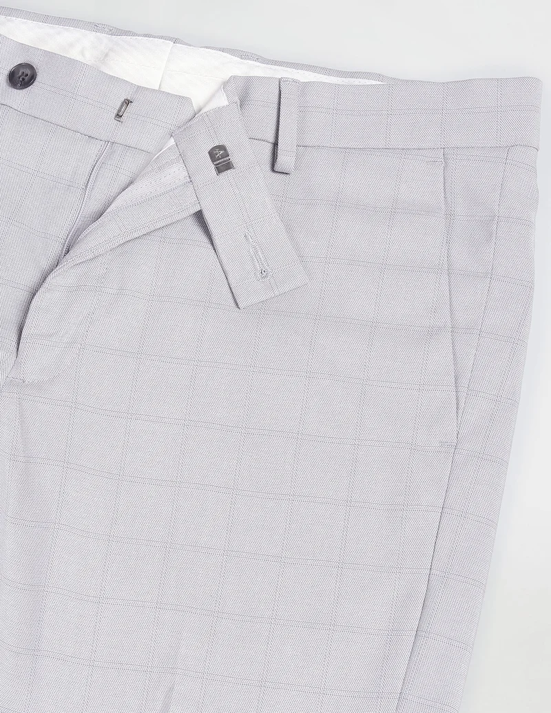 Arrow Grey Smart Flex Outline Check Trousers for Men | Best Price UAE