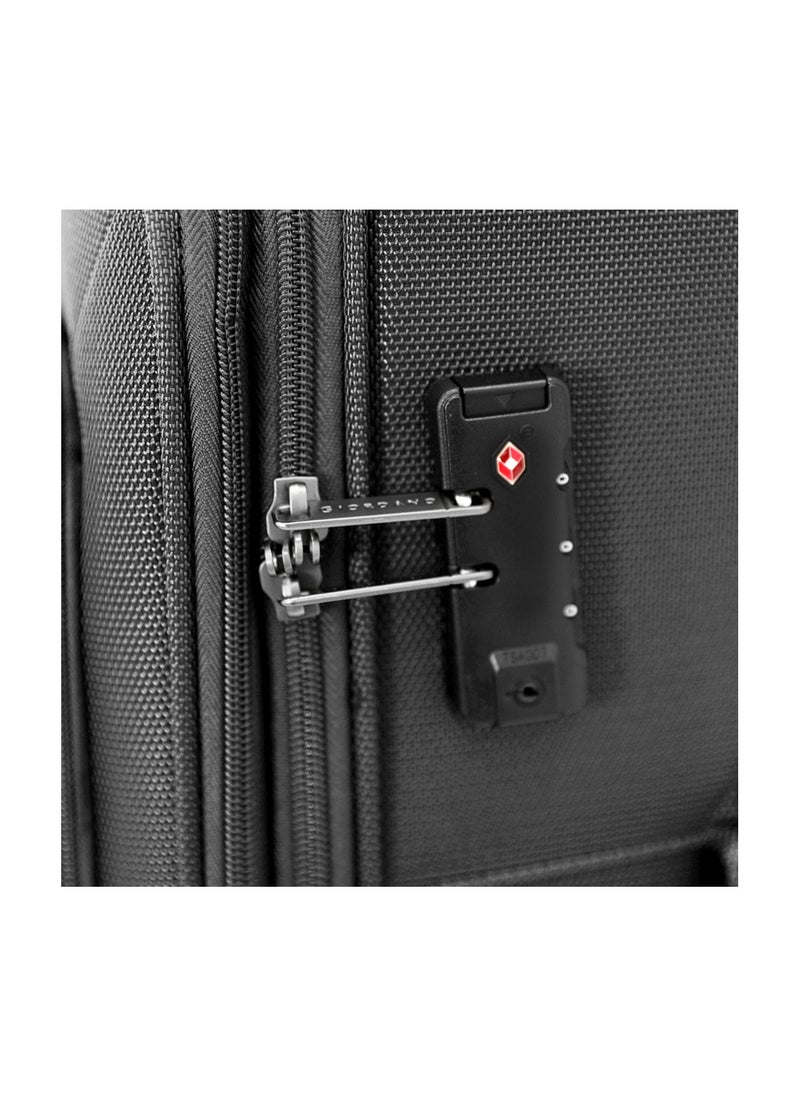 GIORDANO Giordano Softside Luggage Trolley Bag 3 Pieces set,Grey (S-20,M-24,L-28 Inch)  - Image 4
