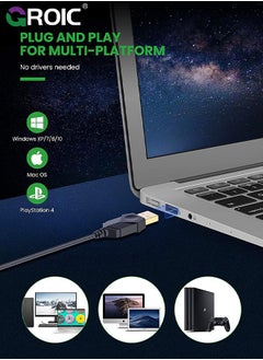 GROIC USB Recording Microphone with RGB LED Light Stand for Laptop YouTube Live Broadcast Karaoke Gamers Computer Microphone  - Image 5