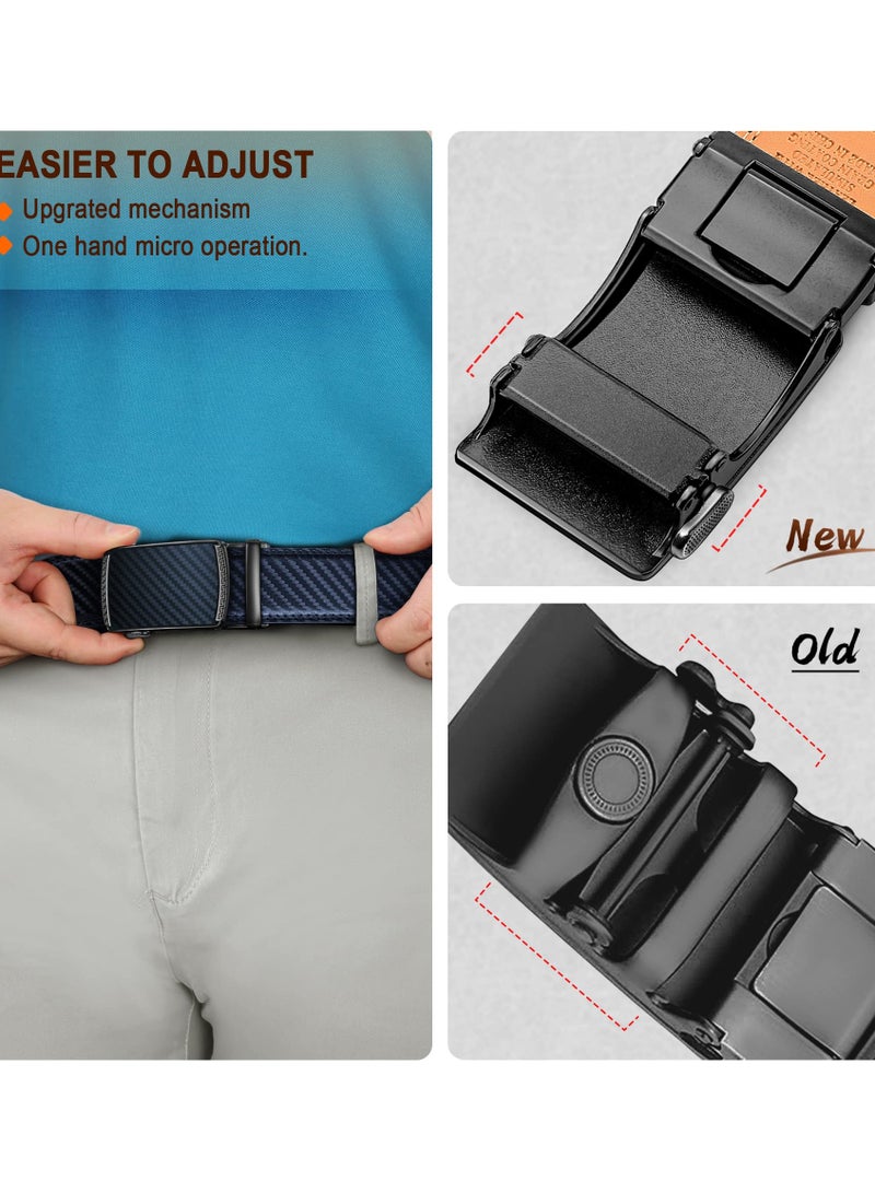 Adjustable Men’s Ratchet Belts for Casual and Dress Pants, Set of 2, 50 Inch Length - Image 5