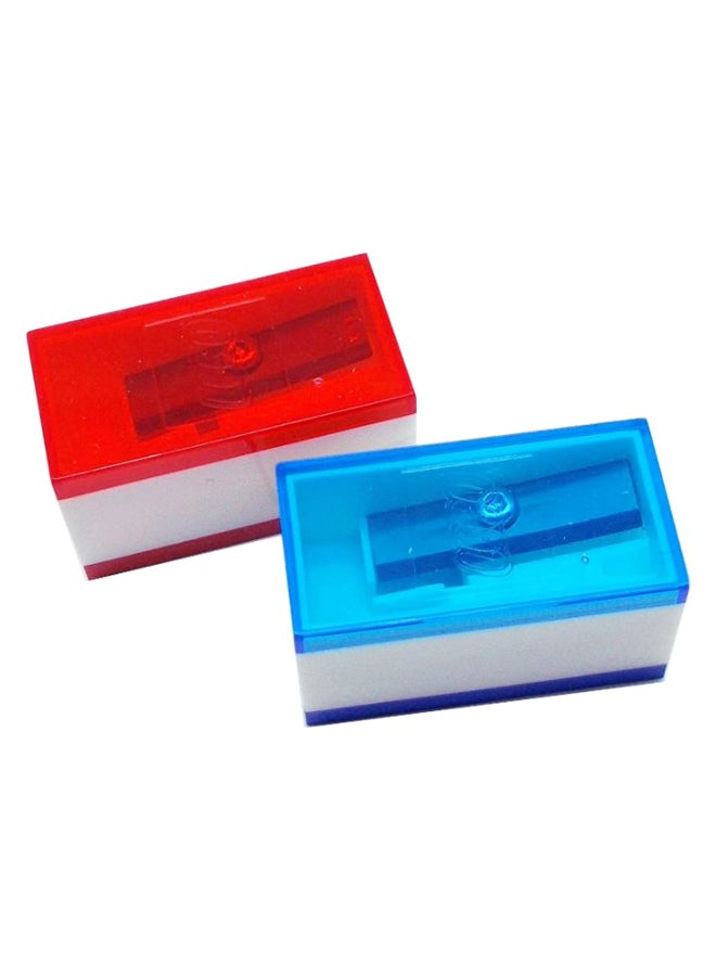 LEGO 2-Piece Pencil Sharpener Set Blue/White/Red - Image 3