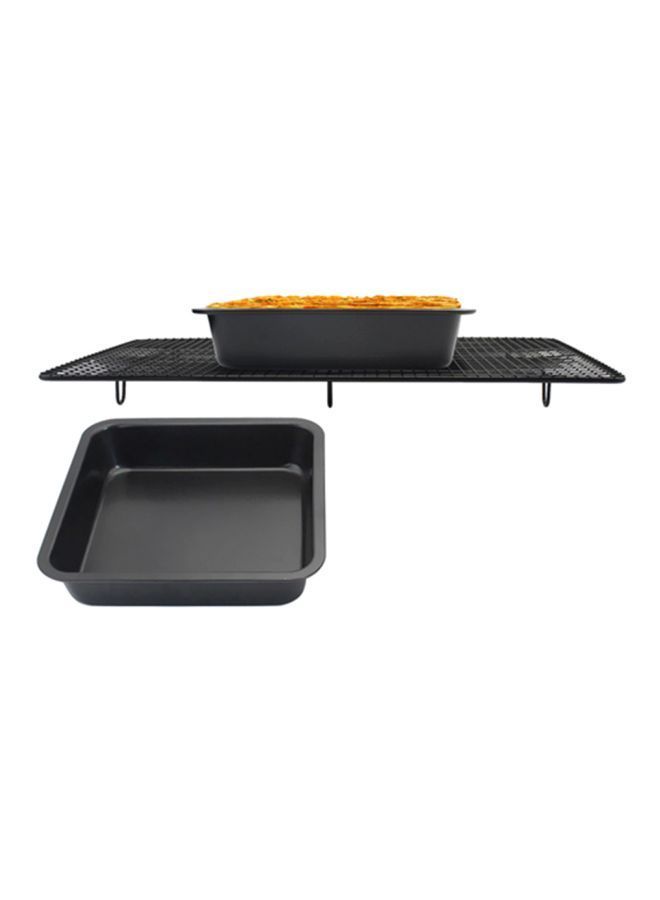 NIBEMINENT Carbon Steel Square Cake Mould Black 22.5x4.5x22.5centimeter - Image 3