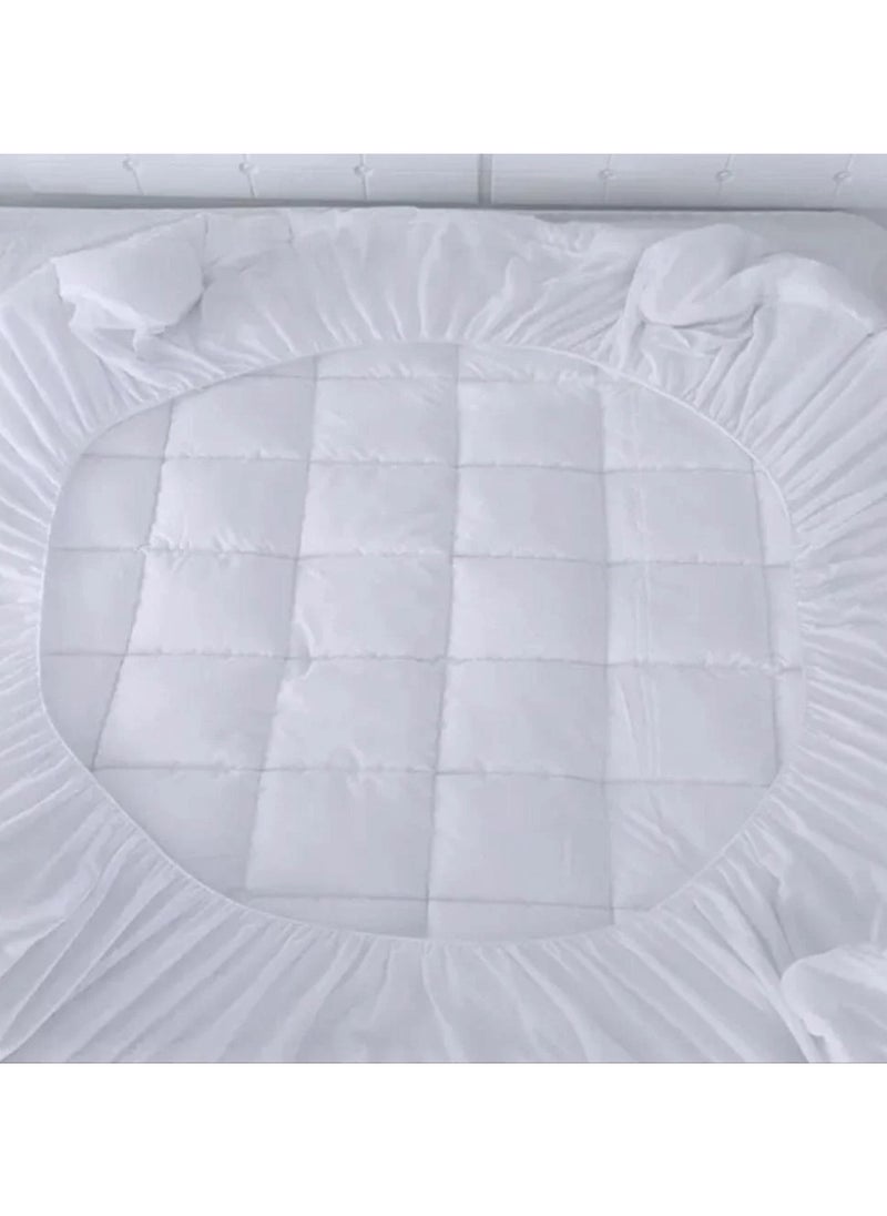 Generic - Felt top layer for a two-sided microfiber mattress with a circular mattress, size 200 x 200 cm - white - Image 1