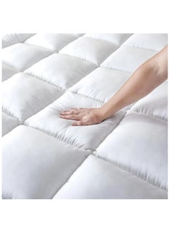 Generic Felt top layer for a two-sided microfiber mattress with a circular mattress, size 200 x 200 cm - white  - Image 3