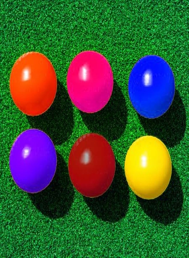 Fitfix® Synthetic PVC Practice Cricket Ball/Wind Balls (85-90 GMS) for - Indoor & Outdoor Street & Beach Cricket Wind Ball Pack of 6 ps (Mix Colour) - Image 1