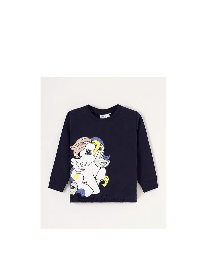 NAME IT Name It Unicorn Sweatshirt - Dark Sapphire  - Image 1