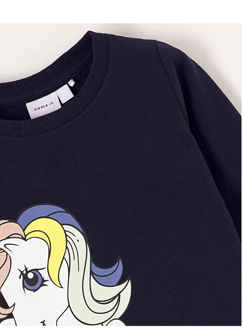 NAME IT Name It Unicorn Sweatshirt - Dark Sapphire  - Image 3