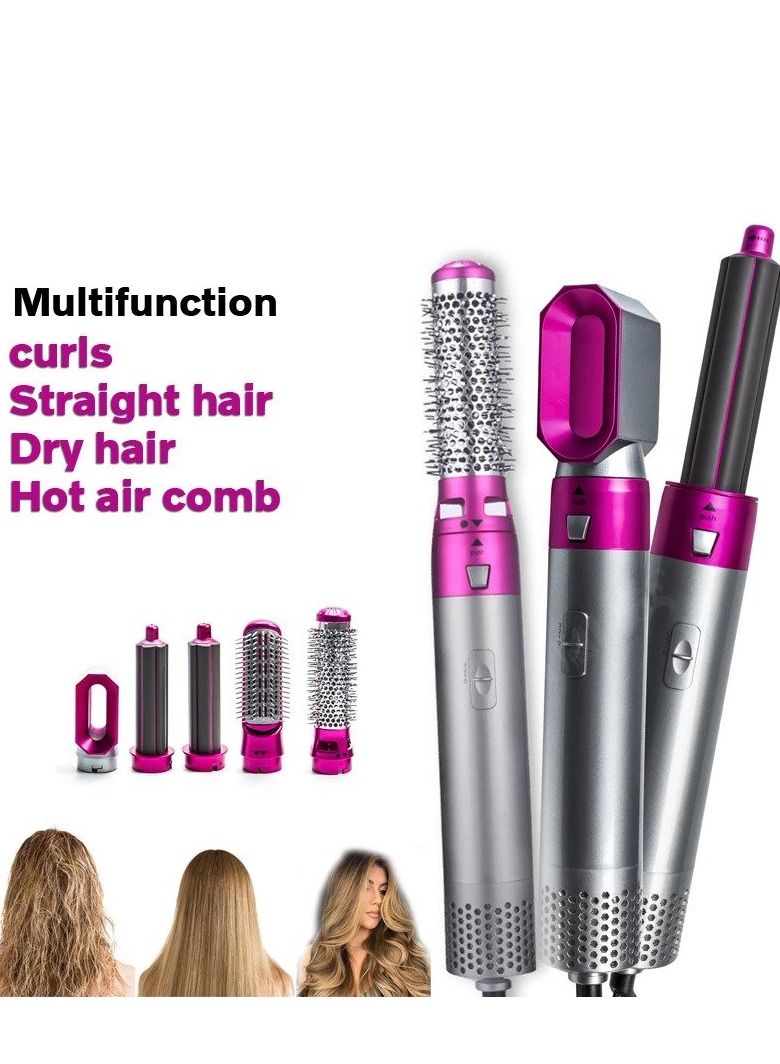 Hair Dryer 5 in 1 Hair Blower Brush Hair Curler, Hair Curler, Electric Hair Dryer, Rotating Hot Air Brush for All Hairstyles - Image 1