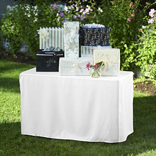 Levinsohn Folding Table Cover, Fitted Tablecloth for 6-Foot Folding Table, White - Image 5