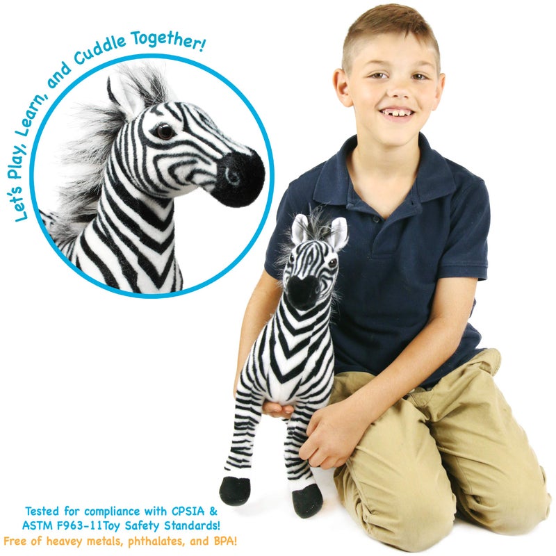 TigerHart Zebenjo The Zebra - 16 Inch Stuffed Animal Plush - Image 3