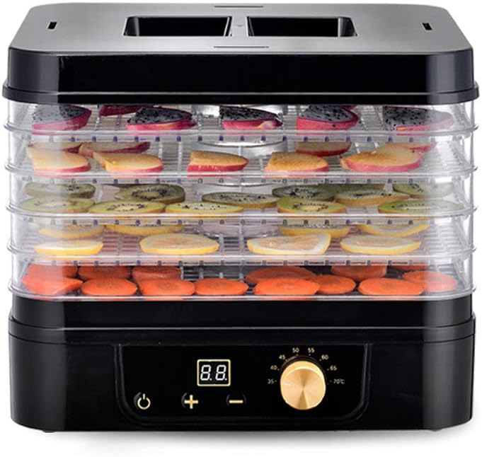 windforgecraft Electric Food Dryer, 5 Layers Professional Adjustable Dehydrator Machine, ccurate Temperature Control, for Food Fruit Vegetable Meat, Black - Image 1
