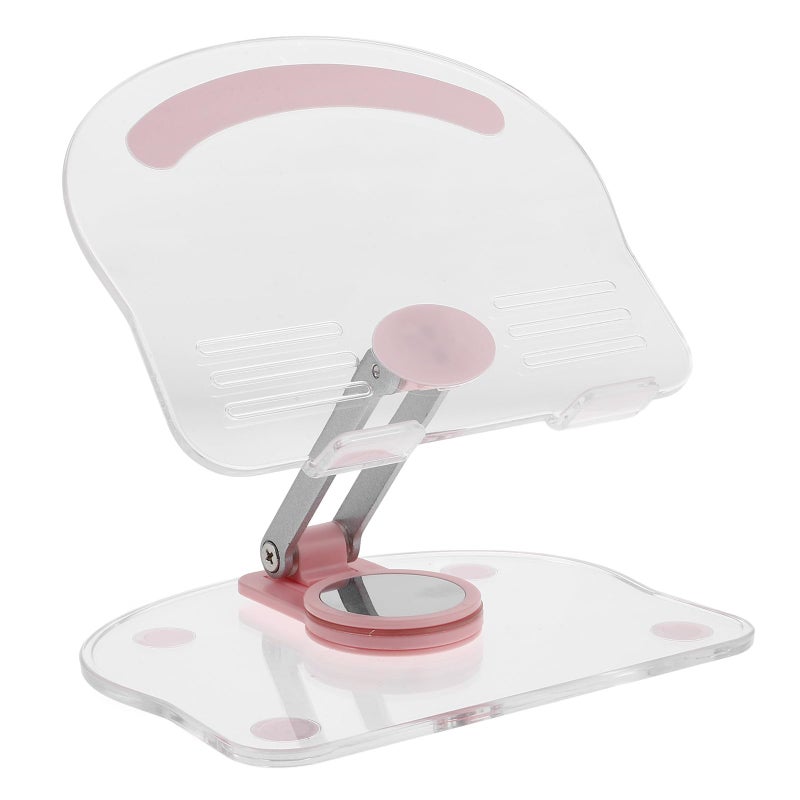 Acrylic Folding Tablet Stand 360 Rotatable Holder For Drawing And Video Recording Pink - Image 2