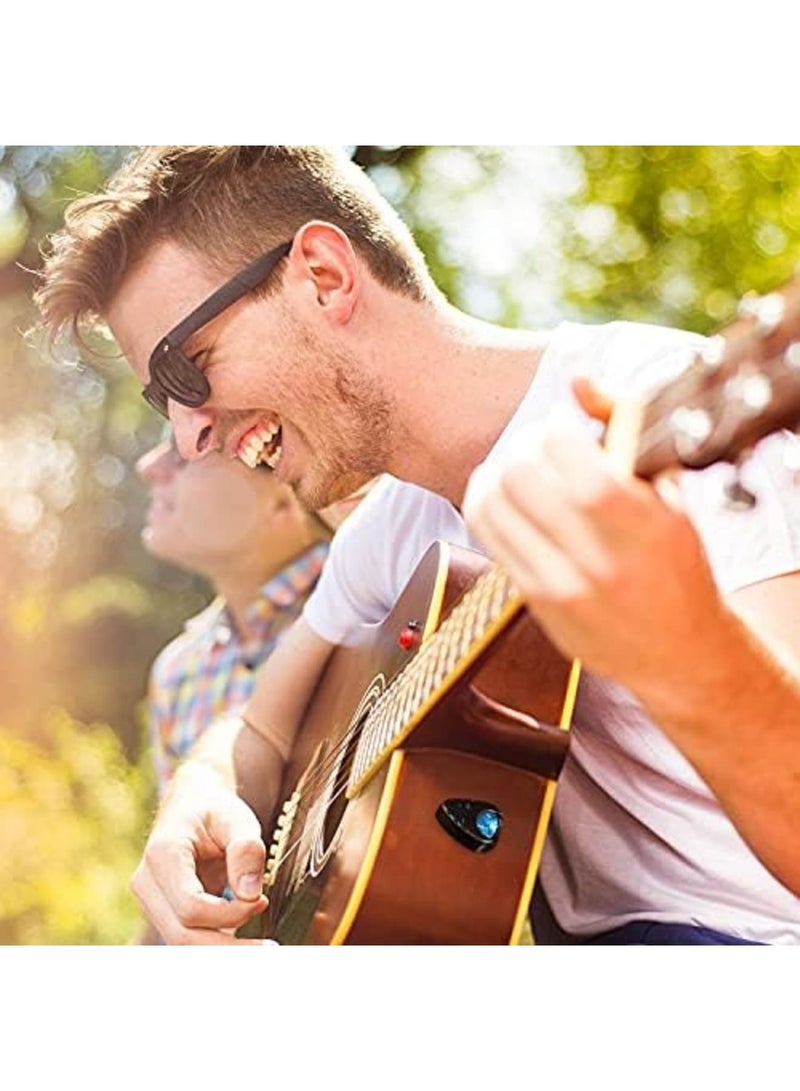 SYOSI Guitar Pick Holder, 6pcs Durable Stick-On Plastic Guitar Pick Box Holder with Adhesive Back and Spring Guitar Accessories, Convenient Picks Placement for Acoustic Guitar Bass Ukulele - Image 3