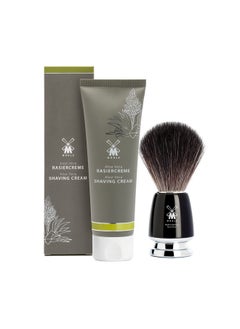 Muhle Starter Set Aloe Vera Shaving Cream & Rytmo Black Fibre Shaving Brush  - Image 4