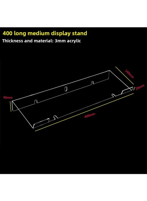 Keyboard Elevated Bracket Desktop Desktop Computer Transparent Keyboard Bracket Washable Acrylic Keyboard Display Stand-Color:400 Long Keyboard Stand