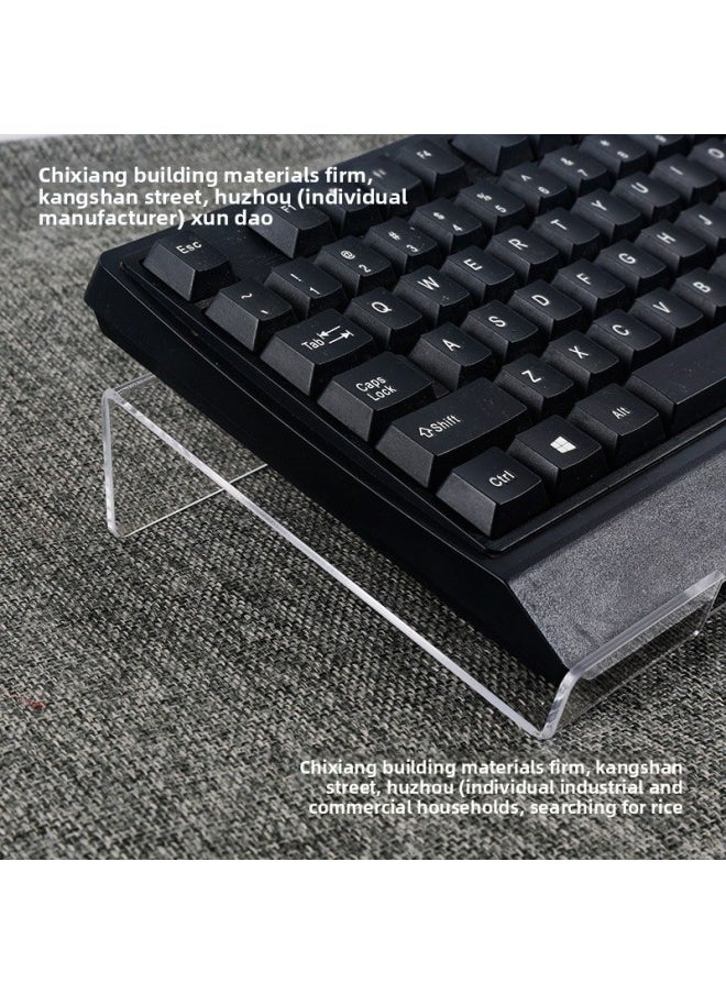 Generic - Keyboard Elevated Bracket Desktop Desktop Computer Transparent Keyboard Bracket Washable Acrylic Keyboard Display Stand-Color:400 Long Keyboard Stand - Image 1