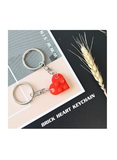 BIGTHREE Heart Keychain Set for Couples, Brick Matching Couple Heart Keychain for Boyfriend Girlfriend, Valentine's Day Gifts for Couple Husband Wife Best Friends Friendship Him Her  - Image 4