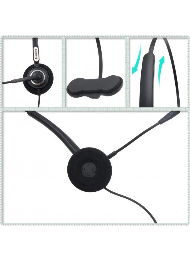 VoiceJoy - Office Headset W/Flexible Mic Only For Cisco Phones 7940,7941,7942,7945,7960,7961,7962,7965,7970,7971,7975 8841 - Image 1