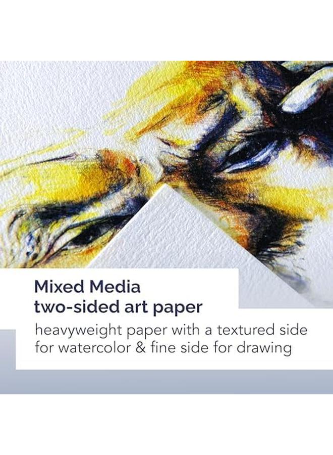 CANSON Mix Media Art Book Heavyweight French Paper Double Sided Fine And Medium Texture Side Wire Bound 138 Pound 9 X 12 Inch 40 Sheets - Image 2