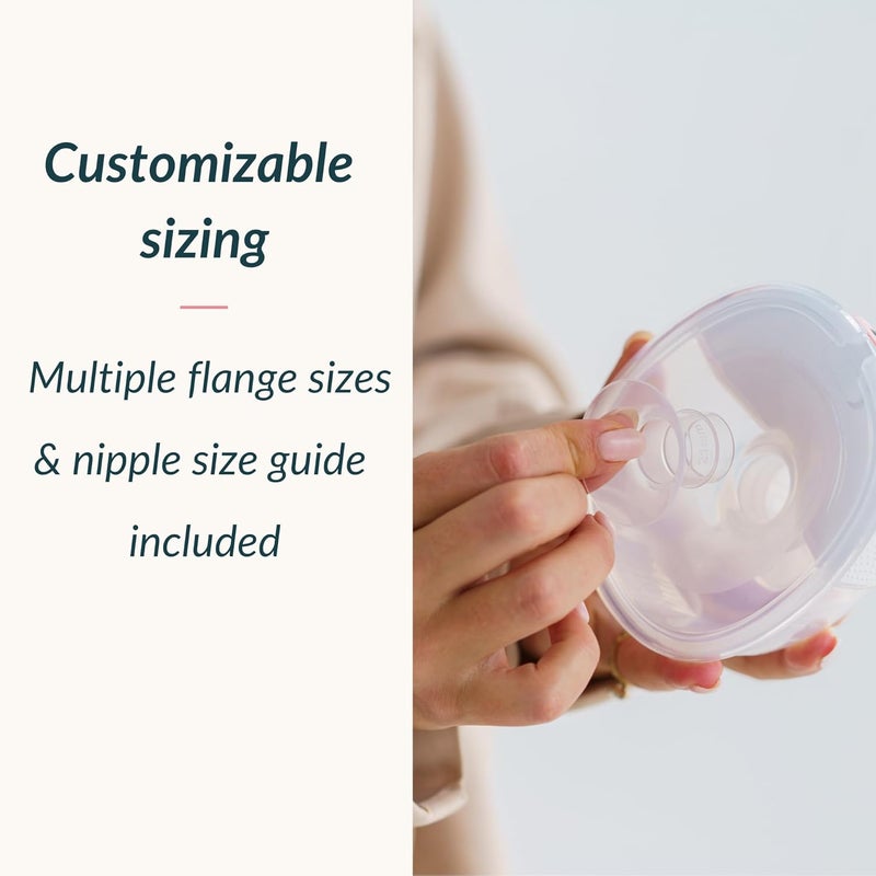 Ameda مضخة الثدي القابلة للارتداء أمدة جلو مضخة الرضاعة القابلة للارتداء مضخة كهربائية محمولة بدون استخدام اليدين من الدرجة الطبية لأساسيات الرضاعة الطبيعية أساسيات تغذية الأطفال - Image 5