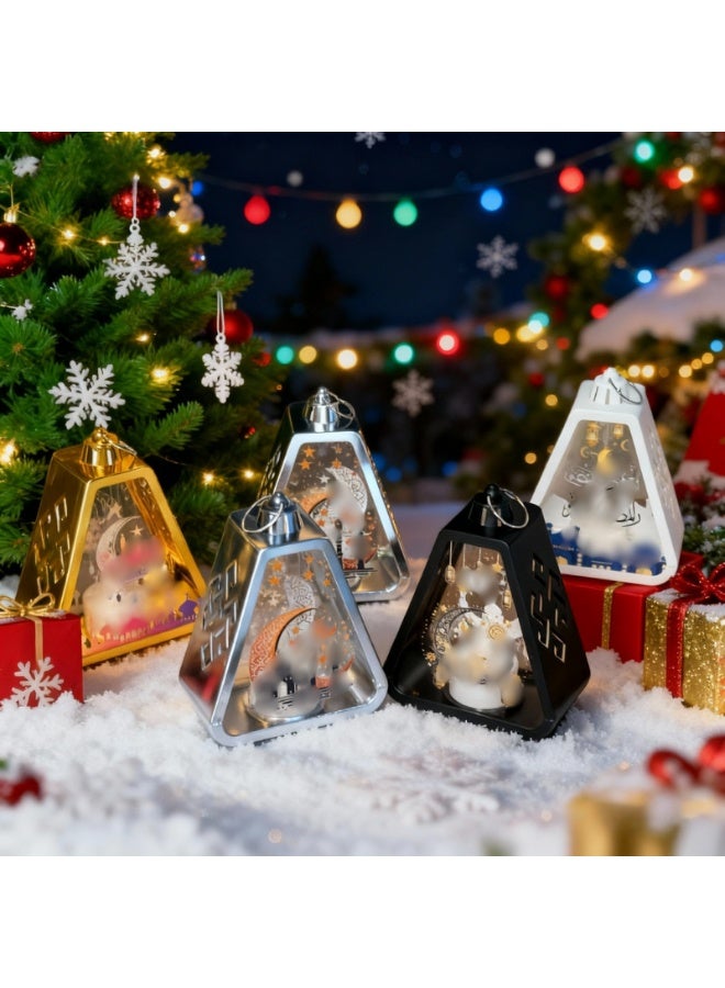 أضواء فوانيس رمضان، فوانيس رمضان المصغرة، زخارف رمضان الجديدة للمنزل، هدايا رمضان للأطفال، شنق فوانيس شمعة لديكور مائدة عيد رمضان - Image 4