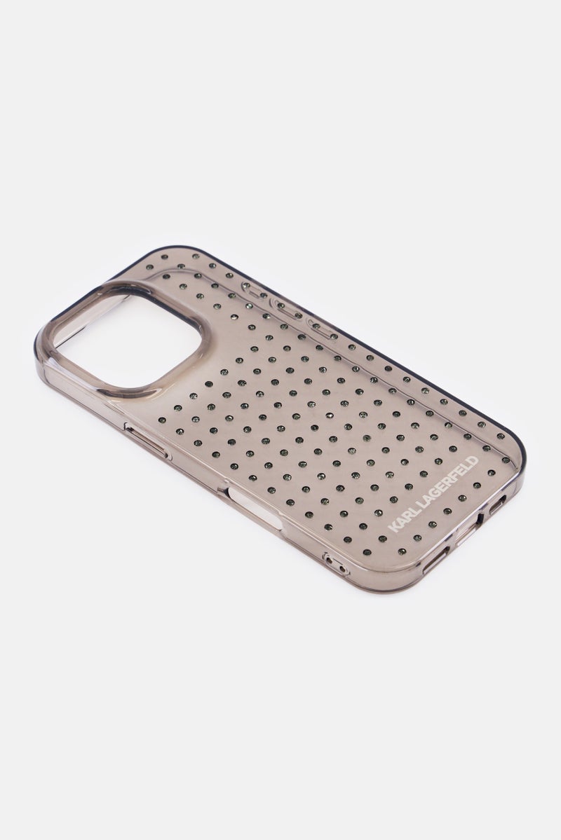 Karl Lagerfeld iPhone 16 Pro Metallic Protective Case, Black - Image 4