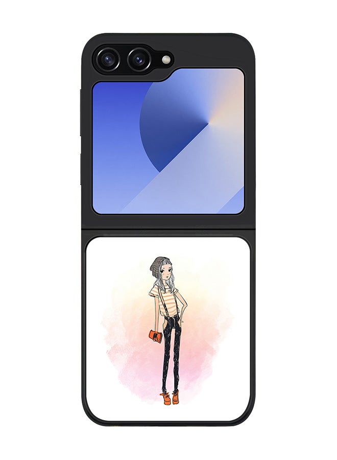 Stylizedd Rugged Black edge case for Samsung Galaxy Z Flip7 FE, Slim fit Soft Case Flexible Rubber Edges Anti Drop TPU Gel Thin Cover -  Hipster Chic - Image 1