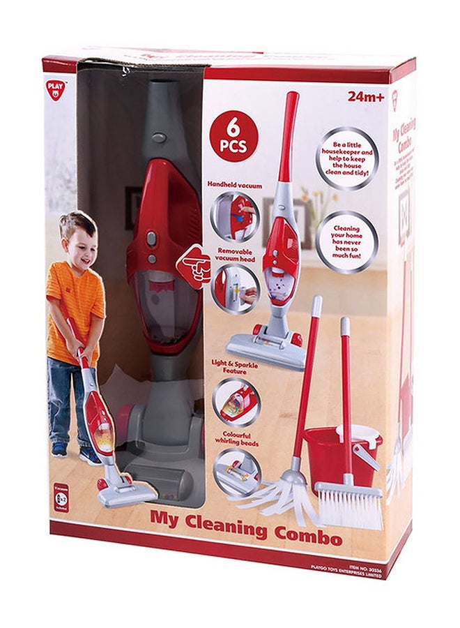 PLAYGO Cleaning Combo Battery Operated – 6-Piece Kids Cleaning Set | Includes Vacuum, Broom, Mop & Bucket - Image 1