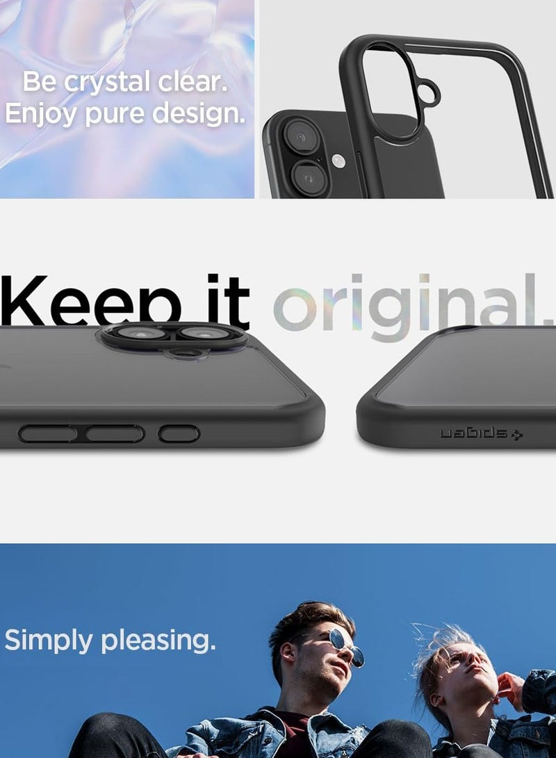 Spigen Ultra Hybrid iPhone 16 Case Cover (2024) - Matte Black - Image 3