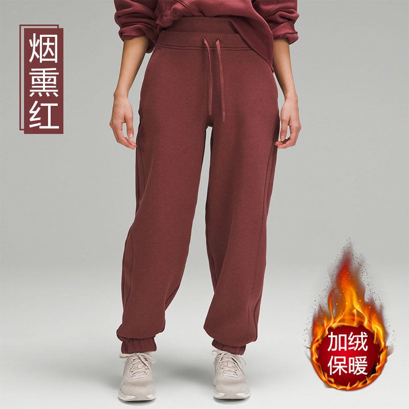 Womens Autumn High Waist Slim Joggers Black - Image 3