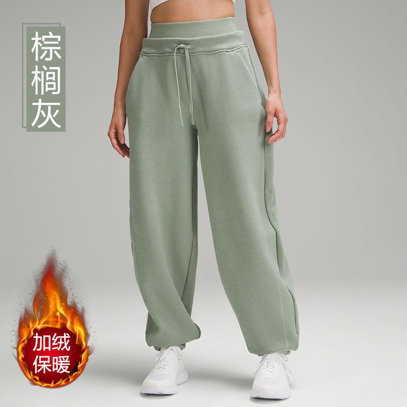 Womens Autumn High Waist Slim Joggers Black - Image 4