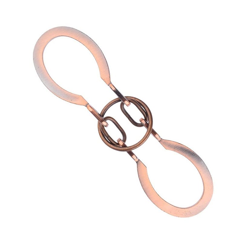 SHUYUE Classical Metal Horseshoe Puzzle Traditional Brain Teaser Puzzles Jigsaw Toy (Bronze, Normal) - Image 4