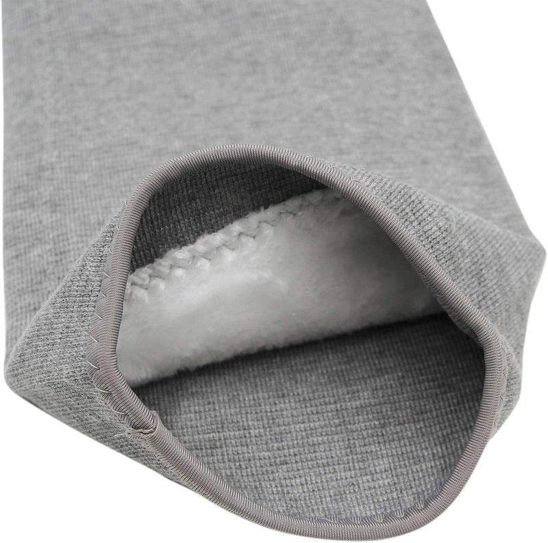 JUMISEE 1 Pair Men Women Warm Fleece Lined Knee Pad Sleeve Leg Warmer Cotton Thermal Knee Support for Arthritis Pain Relief Yoga, XL - Image 5