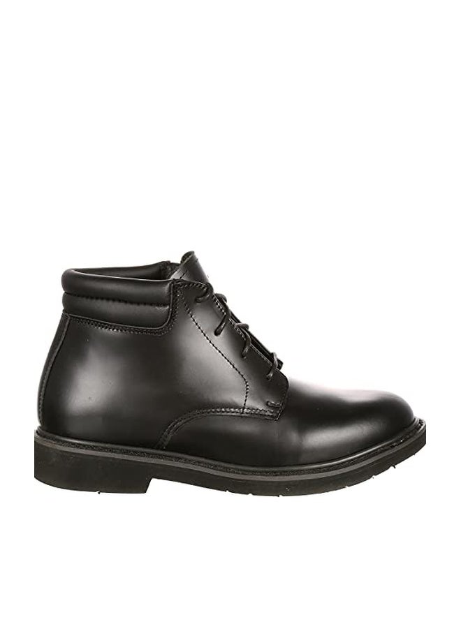 ROCKY Polishable Dress Leather Chukka, Black, Size 9(WI) - Image 1