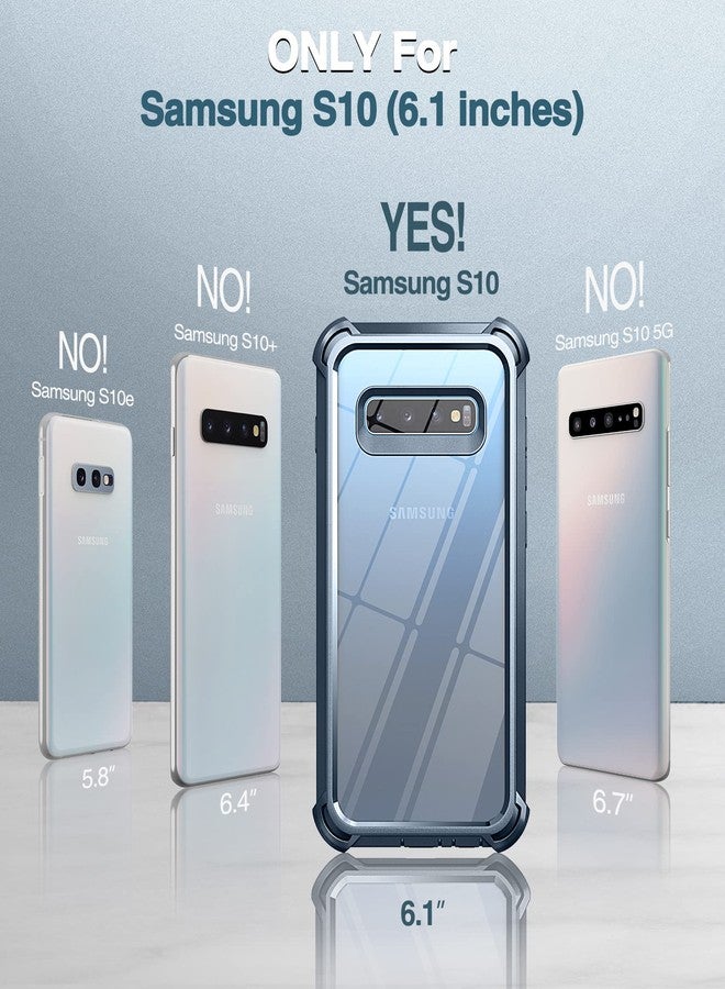 ديكسنور جراب Dexnor متوافق مع سامسونج جالاكسي S10 مقاس 6.1 بوصة، حماية فائقة، غطاء خلفي صلب مقاوم للصدمات، لون بنفسجي وردي - Image 2