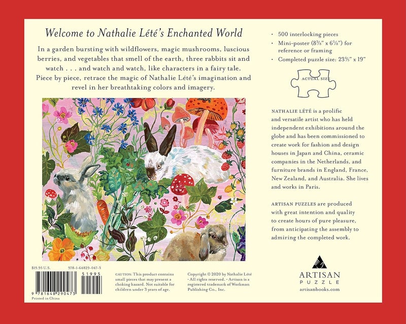 Artisan Nathalie Lété: Rabbits 500-Piece Puzzle - Image 2