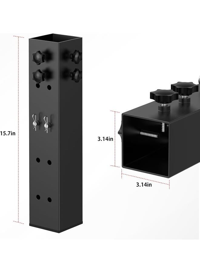 2025 Up Grade 4 Pack Carbon Steel Dorm Bed Riser 3.15" Diameter Metal Bed Riser for Square Wooden Bed Frame, Table Adjustable to 3.2", 5.1", 8.1" or 11.2" Height (for Bed Leg 2.3-3.1") - Image 4