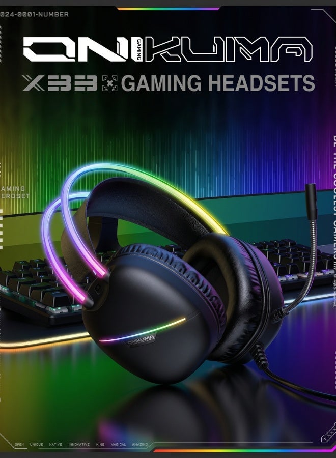 Professional Over-Ear Gaming Headset | Immersive Surround Sound & Dynamic Lighting - Image 5