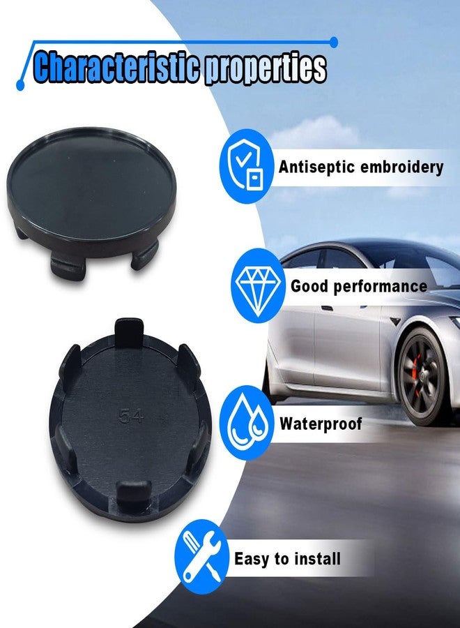 BDZMC 4PCS Wheel Center Cap, Snap-in Plastic Rim Center Hub Caps Cover, 2.12 '' (54mm) Outer Diameter, 1.85 '' (47mm) Inner Diameter, Car Accessories for Car, Truck, SUV (Black) - Image 3