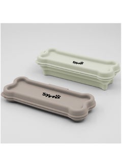 SYVVO Syvvo Bone Shaped Pet Portable Feeder - Grey  - Image 4