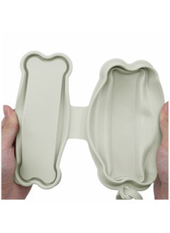 SYVVO Syvvo Bone Shaped Pet Portable Feeder - Grey  - Image 3