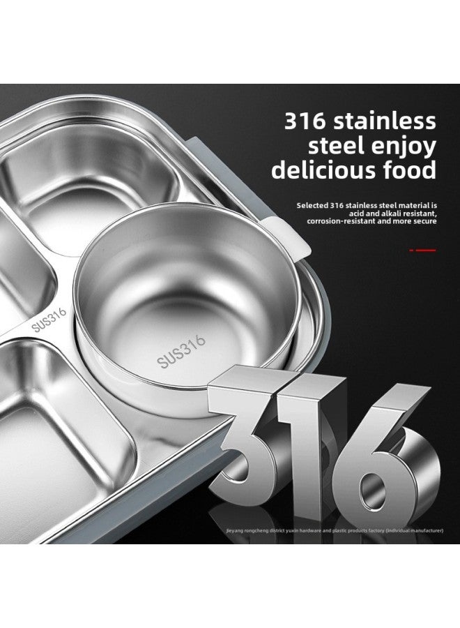 316 Stainless Steel Lunch Box Food Grade Work Special Lunch Box Sealed Work Student Microwave Large Lunch Box-Specifications:(black) 316 Stainless Steel Lunch Box  - Image 5