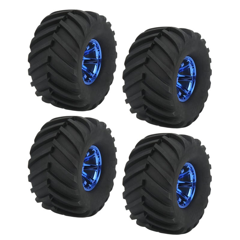 4 قطع 1 10 مقياس شاحنة RC إطارات مع إدراجات رغوة وإطارات مطاطية ذات نتوءات عميقة - Image 5