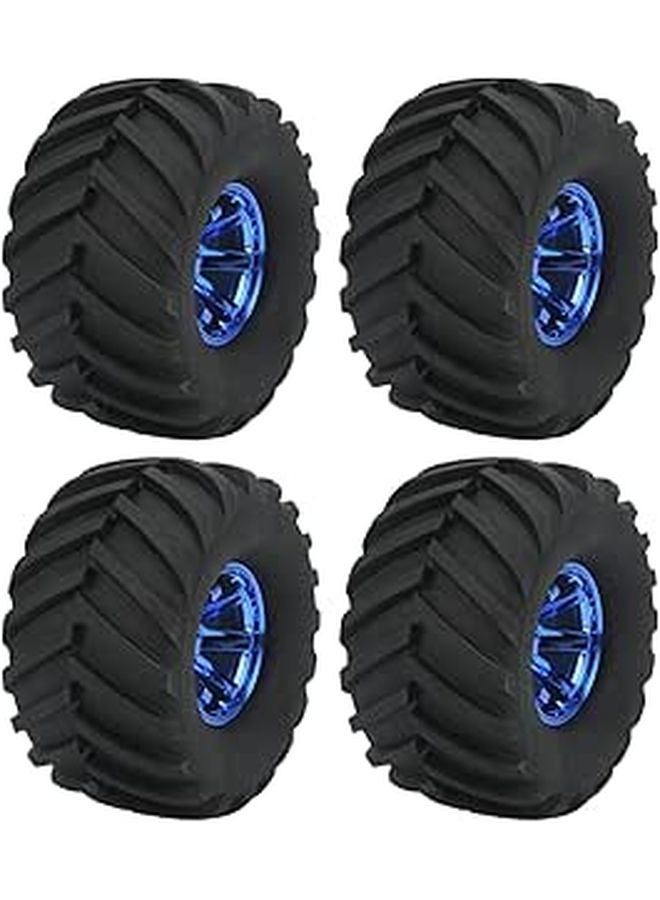 4 قطع 1 10 مقياس شاحنة RC إطارات مع إدراجات رغوة وإطارات مطاطية ذات نتوءات عميقة - Image 1