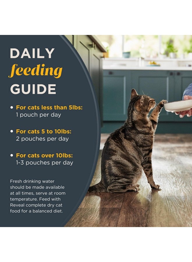 Reveal Natural Wet Cat Food, 12 Count, Grain Free, Limited Ingredient Cat Food Pouches, Tuna with Shrimp in Broth, 2.47 oz Pouches - Image 5