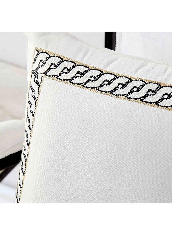 ebarza - Karaca Home Belkis Zeugma Ecru Embroidered Filled Pillow - Image 1
