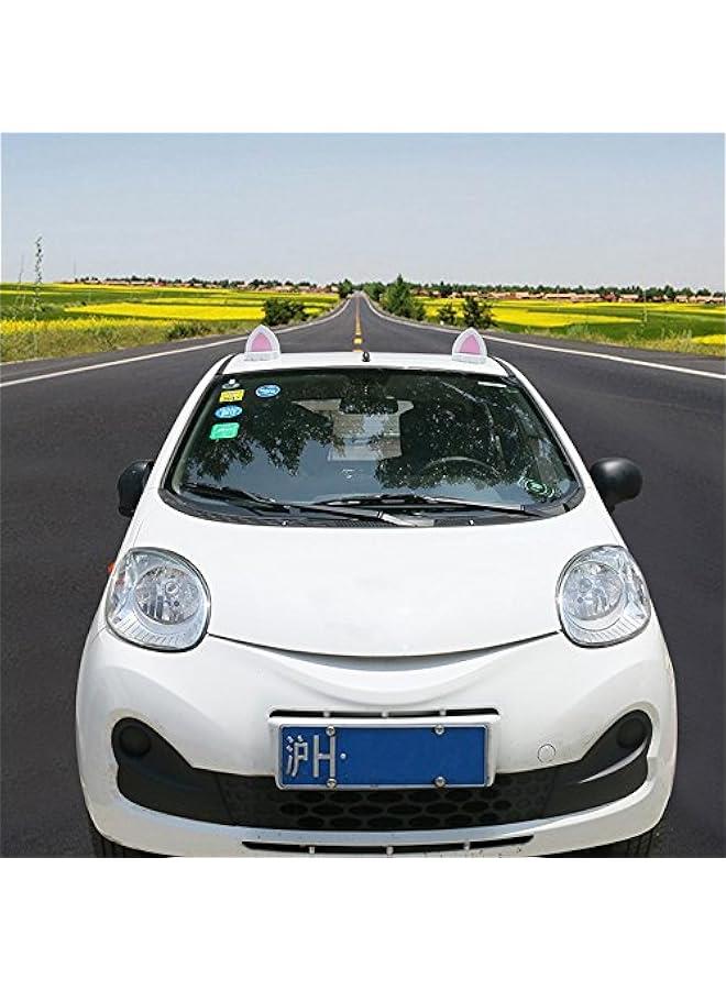 Pair of Cat Ears Car Roof Refit Styling EVA Foam 3D Sticker (White) - Image 2