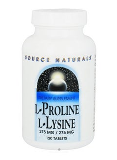 Source Naturals Source Naturals L Proline L Lysine, Helps in the Formation of Collagen in the Body with Vitamin C Strong Antioxidant, 275 mg, 120 Tablets 