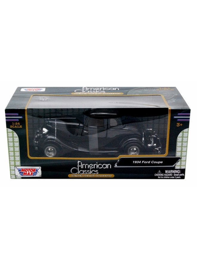 Motor Max 1934 Ford Coupe, Black - 73217 - 1/24 scale Diecast Model Toy Car - Image 4